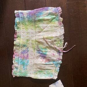 MAJORELLE Pastel Tie-Dye tube top